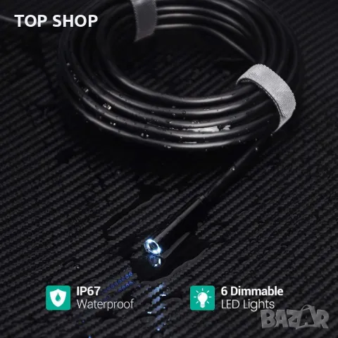 Професионелен ендоскоп DEPSTECH 5.0MP, 5 метра с 5,5 mm глава, снимка 7 - Гедорета - 48774197