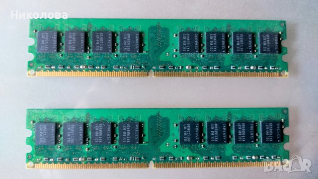 РАМ памет Samsung M378T5663EH3-CF7 2GB PC2-6400U-666-12-E3 2Rx8 800MHz 240-pin DIMM, Non-ECC DDR2, снимка 2 - RAM памет - 41115360
