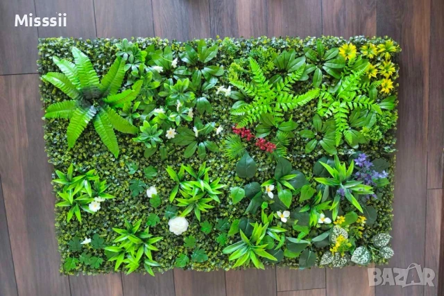 Пано със зеленина за стена, размер 40/60 см