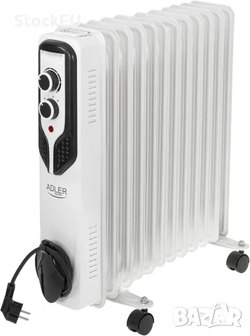 Маслен радиатор Adler 2500W 11 ребра електрически отоплител печка, снимка 2 - Радиатори - 56119424