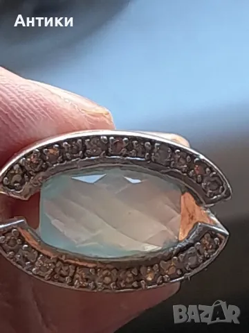 Сребърен масивен пръстен 17мм, снимка 1