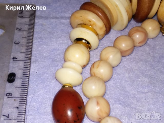 КРАСИВА КАТАЛИНЕНА с ПОЗЛАТЕН БРОНЗ ВИНТИДЖ АРТ ОГЪРЛИЦА КОЛИЕ РЪЧНА ИЗРАБОТКА 15123, снимка 14 - Колиета, медальони, синджири - 41753450