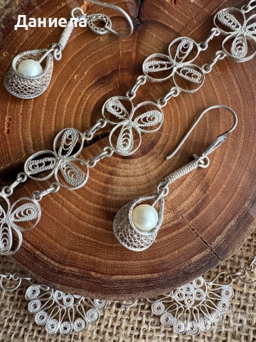 Античен комплект бижута, снимка 2 - Бижутерийни комплекти - 53303791
