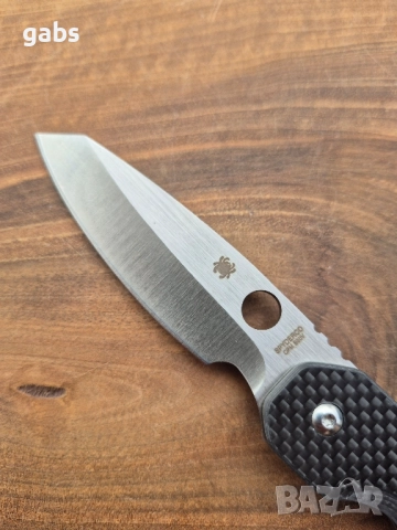 Сгъваем нож Spyderco Smock M390DLT, снимка 7 - Ножове - 52402397