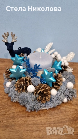 Ръчно изработени Коледни свещници и декорации със скандинавски мъх