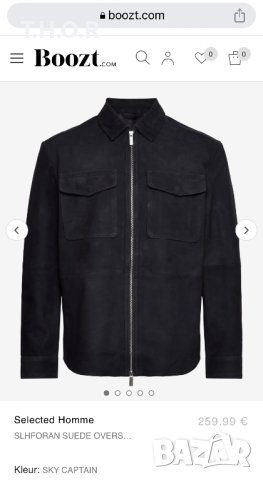 НОВО Selected Homme Suede Overshirt Jacket мъжко яке/естествен велур L, снимка 10 - Якета - 42377200