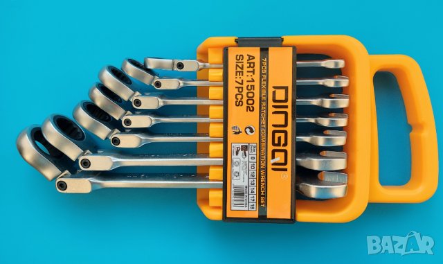 Професионален комплект звездогаечни ключове с тресчотка и чупеща глава, снимка 2 - Ключове - 41916835