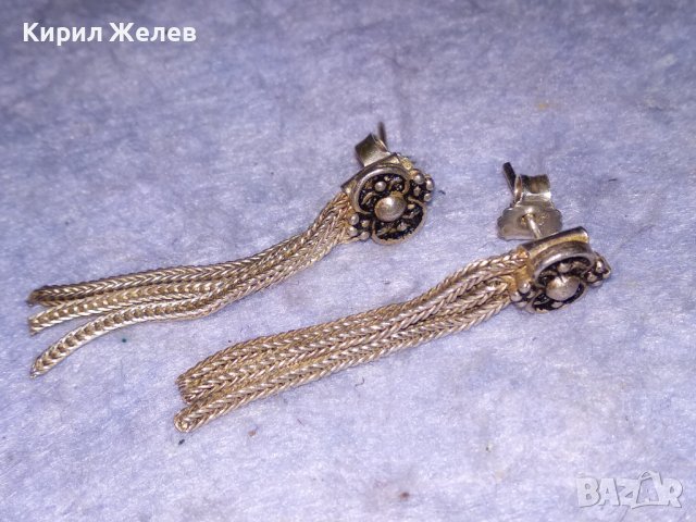 СТИЛНО РЕТРО ОРНАМЕНТИРАНИ АР НУВО СРЕБЪРНИ ОБЕЦИ СРЕБРО 925 МАЙСТОРСКА БИЖУТЕРСКА ИЗРАБОТКА 30782, снимка 16 - Обеци - 40552650