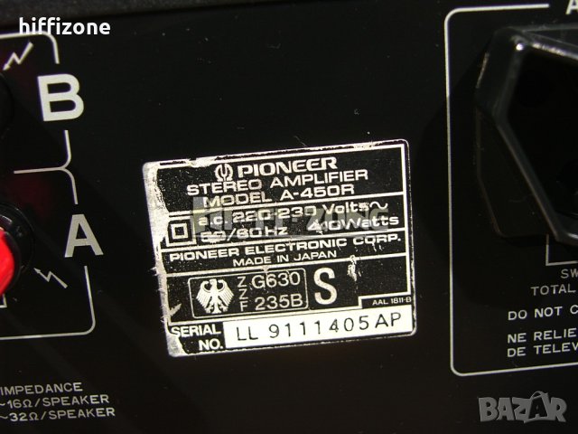 УСИЛВАТЕЛ   Pioneer a-450r /3 , снимка 9 - Ресийвъри, усилватели, смесителни пултове - 40517980