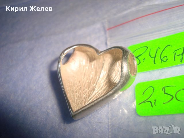 СРЕБЪРЕН СЪРЦЕВИДЕН АРТ НУВО СТИЛ МЕДАЛЬОН СРЕБРО 925 БУТИКОВО ФЕШЪН БИЖУ 25622, снимка 2 - Колиета, медальони, синджири - 35927507