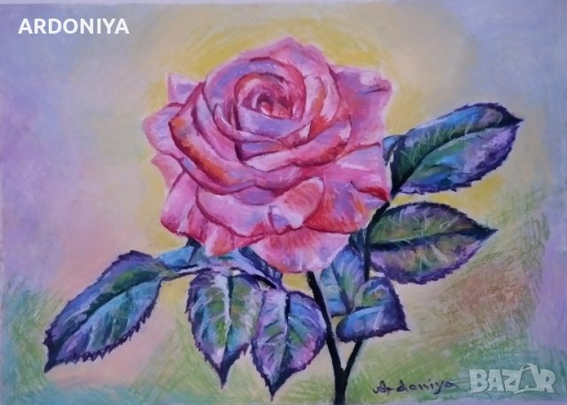Роза картина, снимка 2 - Картини - 44603097