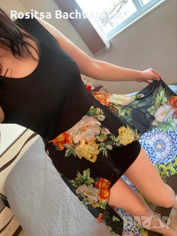 Черна рокля, М размер, снимка 6 - Рокли - 35985356