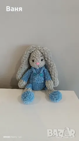 Плетено зайче, снимка 7 - Плюшени играчки - 47111315