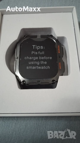 Смарт часовник AMYMAT K61 Pro Big Square, AMOLED 1.96 Inch Military, снимка 2 - Мъжки - 50869441