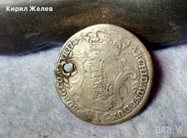 Стара СРЕБЪРНА МОНЕТА 6 КРОЙЦЕРА 1744 ИМПЕРАТРИЦА МАРИЯ ТЕРЕЗИЯ АВСТРИЯ Свещ. РИМСКА ИМПЕРИЯ 26311, снимка 7 - Нумизматика и бонистика - 48805854