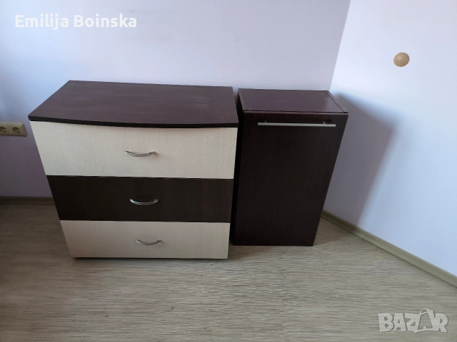 Гардероб с огледало + скрин – комплект, снимка 4 - Гардероби - 53677185