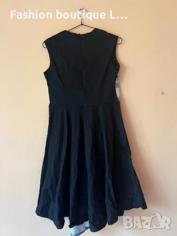 Музикална рокля с ноти и петолиния в черно бял цвят и цип на гърба 🖤, снимка 7 - Рокли - 51181903