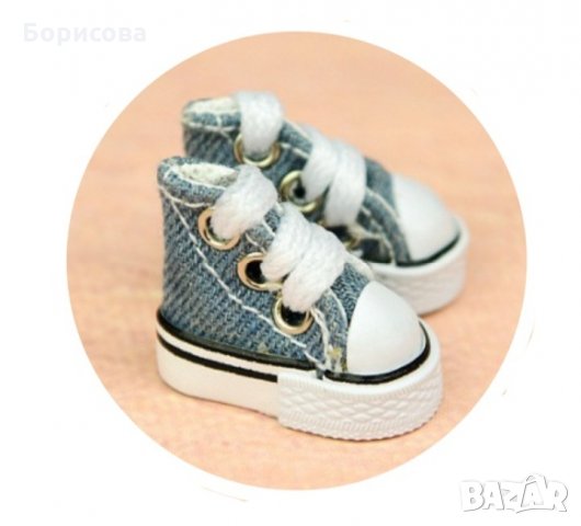 Обувки, кецове 3.5см за кукла, играчка, аксесоари за амигуруми, снимка 10 - Други - 34407002