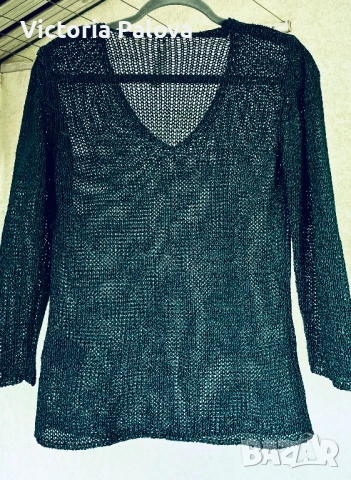 OUI MOMENTS премиум сегмент мрежеста блуза, снимка 14 - Блузи с дълъг ръкав и пуловери - 52847189