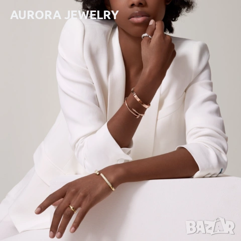 CARTIER Panthere de Cartier Rose Gold Diamonds Дамска Гривна, снимка 11 - Гривни - 53169877