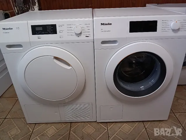 Комплект пералня Miele W1 и сушилня с термопомпа Miele T1 Edition A+++ 2 години гаранция!, снимка 1 - Перални - 48033523