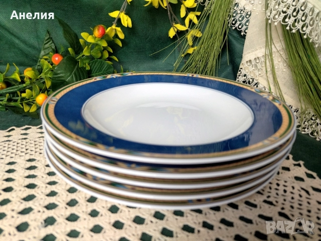 Winterling Bavaria дебел кобалтов кант, снимка 6 - Чинии - 52611706