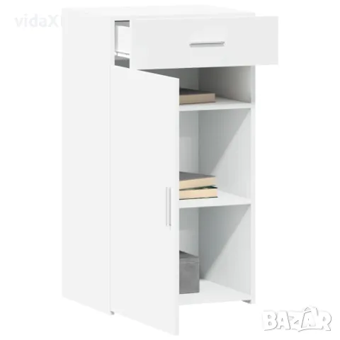 vidaXL Бюфет, бял, 50x42,5x93 см, инженерно дърво, снимка 3 - Бюфети - 56148161