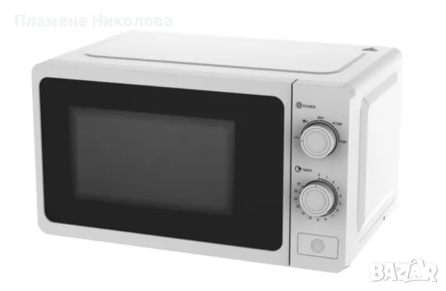 Микровълнова фурна, 700W, 20л., 5 степени на мощност, Таймер до 35мин., Размразяване, Бял, снимка 1
