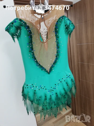 Трико ново за художествена гимнастика, танци, около 6-7 год, снимка 2 - Художествена гимнастика - 51328379