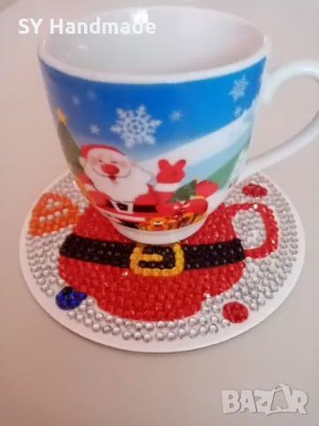 Сет диамантени подложки за чаши - 8бр, снимка 13 - Декорация за дома - 47902075