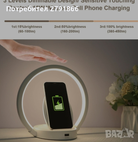 Neoglint LED нощна лампа с   функция за зареждане на IP-Hone и S-Amsung P-Hone