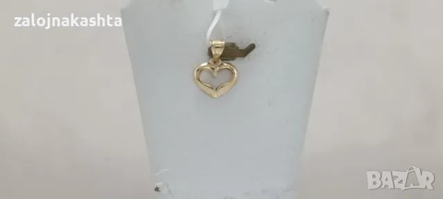 Нова Златна висулка сърце-0,64гр/14кр