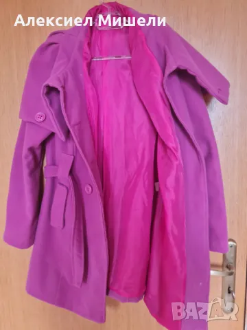 Лилаво, есенно палто, снимка 3 - Палта, манта - 48967409