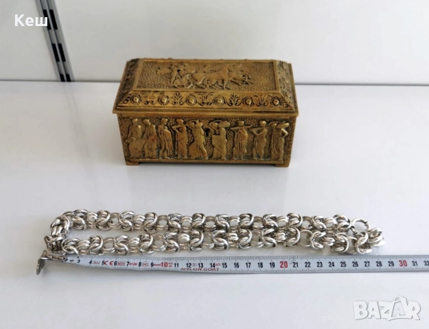 Масивен сребърен синджир кралска плетка (925/138гр.), снимка 3 - Колиета, медальони, синджири - 51566701