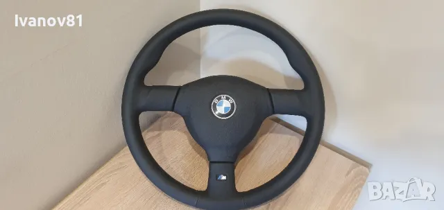 Bmw E30 M3 EVO 89' Sport Steering Wheel small 370mm Full Leather 2226086 м волан бмв е30 KBA 70121