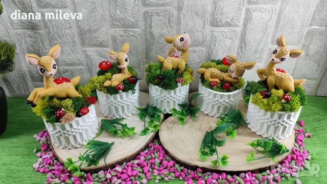 Аранжировка със Сърнички и скандинавски мъх!!, снимка 6 - Декорация за дома - 51308863