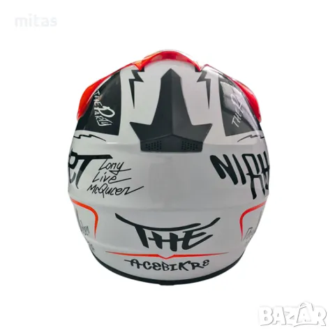 Кросова каска ACEBIKE, Full Face, DOT, Размер: M-L - Вело, Мото, Скутер, снимка 10 - Аксесоари за велосипеди - 49663456