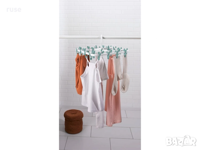 НОВ! Мини простор за дрехи с 24 щипки, снимка 4 - Сушилници - 51467695