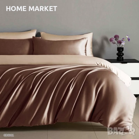 Луксозен комплект от висококачествен памучен сатен Комплектът е от 4 части и съдържа: 1 бр. долен ча, снимка 15 - Спално бельо - 52527386