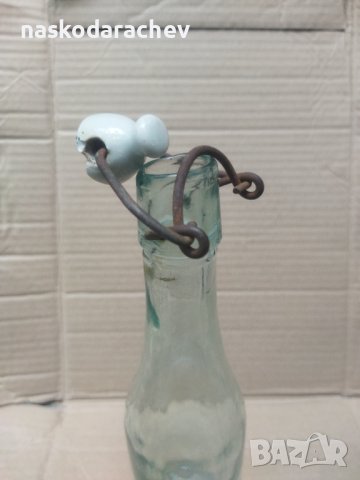 Ретро шише бутилка с керамична кокалена тапа, снимка 2 - Антикварни и старинни предмети - 42686334