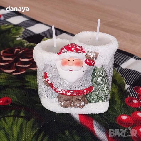 4192 Керамична свещ с Дядо Коледа
