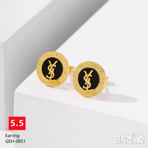 обеци от висококачествена стомана ysl saint laurent louis vuitton , снимка 5 - Обеци - 52137930