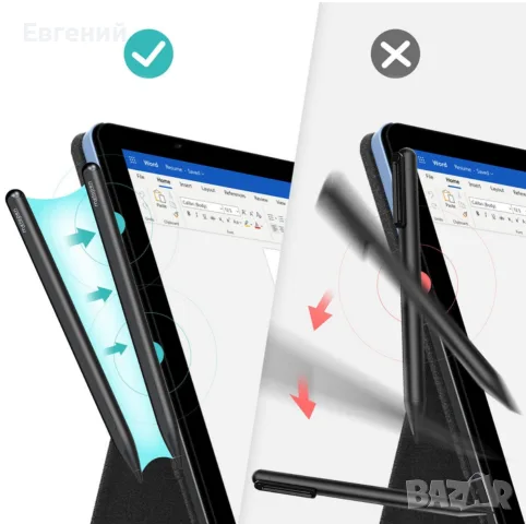 Писалка Stylus Metapen Pen M1, Черна, USB-C, 300 часа автономност, висока прецизност, снимка 4 - Друга електроника - 55843736