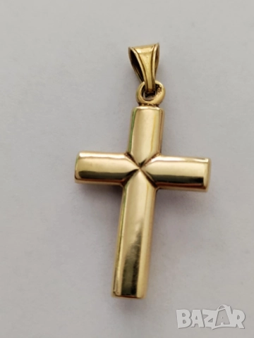 Златна висулка кръст 51858, снимка 2 - Колиета, медальони, синджири - 51846464