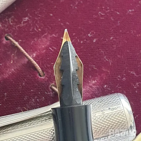 Сребърни химикалка и писалка със златен писец 14к Warranted, снимка 6 - Антикварни и старинни предмети - 50006851