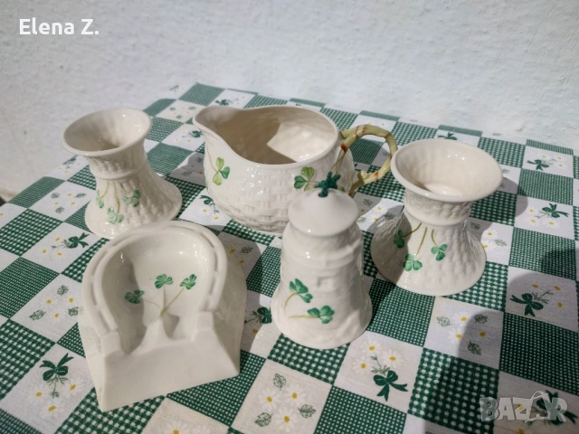Комплект от 5 части Belleek Ирландия