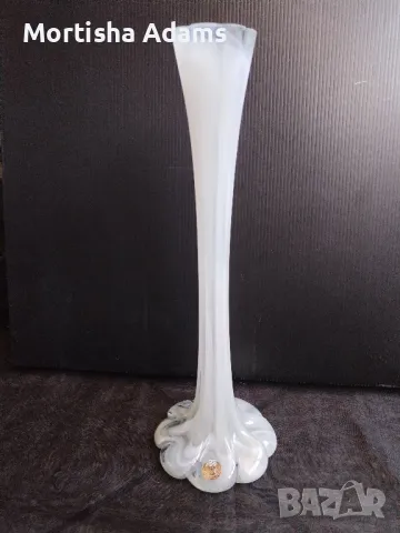 Българска стъклена ваза , снимка 2 - Вази - 47742654