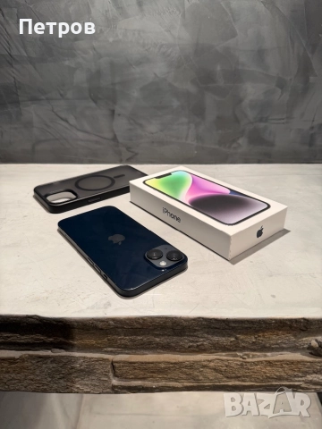 КАТО ЧИСТО НОВ Iphone 14 128 GB Midnight + подарък, снимка 2 - Apple iPhone - 52774300