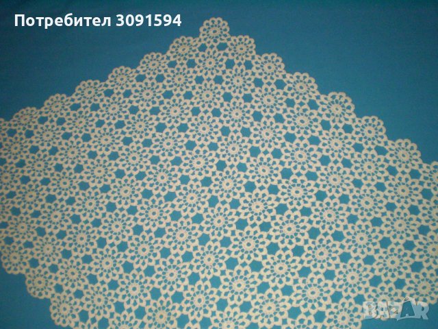 Ретро плетена на една кука ромбоидна покривка на цветя, снимка 6 - Антикварни и старинни предмети - 41938343