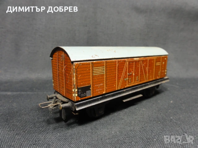 СТАРА РЕТРО МЕТАЛНА ИГРАЧКА ТОВАРЕН ВАГОН TRIX HO 1/87, снимка 4 - Колекции - 50612209